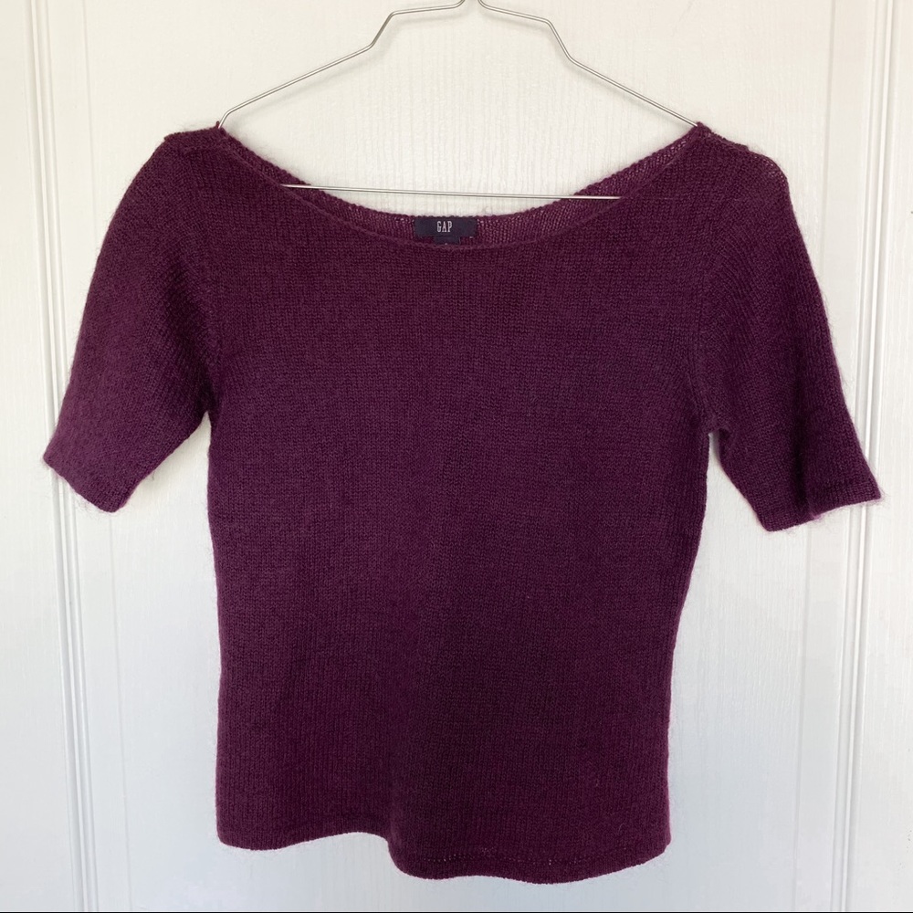 GAP Purple Mohair Knit Sweater Blouse